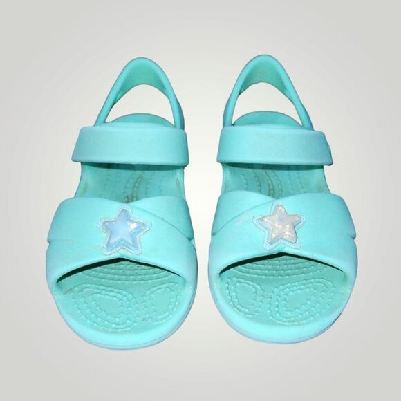 Crocs green open toe sandal size C9 - Picture 1 of 7